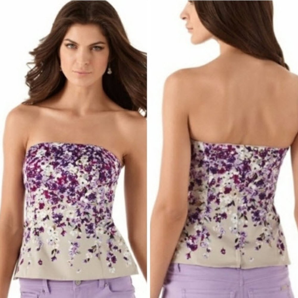 White House black Market Purple Bustier top